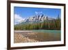 Castle Mountain Behind the Bow River at Castle Junction-Neale Clark-Framed Photographic Print