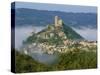Castle, Najac, Aveyron, Midi Pyrenees, France-Charles Bowman-Stretched Canvas