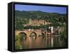 Castle, Neckar River and Alte Bridge, Heidelberg, Baden Wurttemberg, Germany, Europe-Gavin Hellier-Framed Stretched Canvas