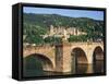 Castle, Neckar River and Alte Bridge, Heidelberg, Baden-Wurttemberg, Germany, Europe-Gavin Hellier-Framed Stretched Canvas