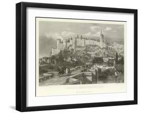 Castle of Chinon, Indre-Et-Loire-Alphonse Marie de Neuville-Framed Giclee Print