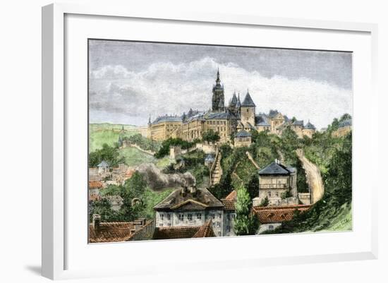 Castle of Hradschin, Prague, Czechoslovakia, 1800s-null-Framed Giclee Print