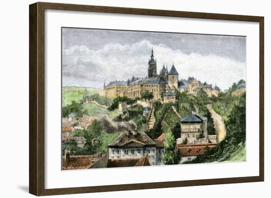 Castle of Hradschin, Prague, Czechoslovakia, 1800s-null-Framed Giclee Print