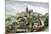 Castle of Hradschin, Prague, Czechoslovakia, 1800s-null-Mounted Giclee Print