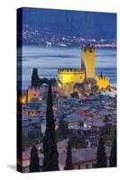 Castle of Malcesine at Lake Garda, Veneto, Italy-Rainer Mirau-Stretched Canvas