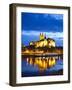 Castle of Meissen at Night Above the River Elbe, Saxony, Germany, Europe-Michael Runkel-Framed Photographic Print
