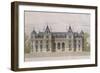 Castle of Neuflize, Garden Facade, Illustration from 'Le Moniteur Des Architectes'-null-Framed Giclee Print