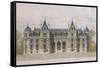 Castle of Neuflize, Garden Facade, Illustration from 'Le Moniteur Des Architectes'-null-Framed Stretched Canvas