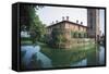 Castle of Peschiera Borromeo, Milan, Lombardy, Italy-null-Framed Stretched Canvas