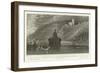Castle of Pfalz, Caub, and Ruins of Gutenfels-William Tombleson-Framed Giclee Print