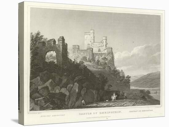 Castle of Rheinstein-William Tombleson-Stretched Canvas