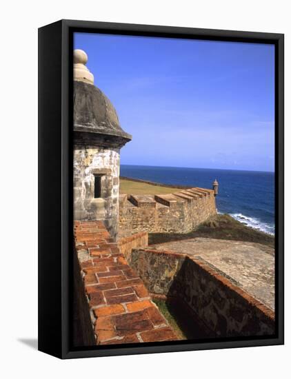 Castle of San Cristobal, Old San Juan, Puerto Rico-Bill Bachmann-Framed Stretched Canvas