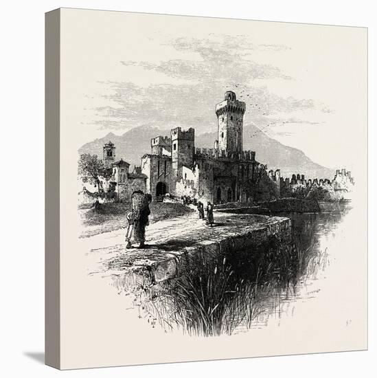 Castle of Sermione, Lago Di Garda, the Italian Lakes, Italy, 19th Century-null-Stretched Canvas
