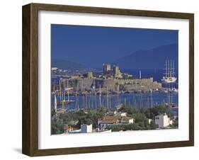 Castle of St. Peter and Yachts Moored in Harbour, Bodrum, Anatolia, Turkey Minor, Eurasia-Papadopoulos Sakis-Framed Photographic Print