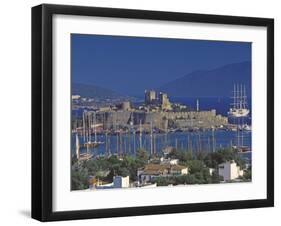 Castle of St. Peter and Yachts Moored in Harbour, Bodrum, Anatolia, Turkey Minor, Eurasia-Papadopoulos Sakis-Framed Photographic Print