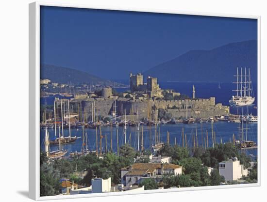 Castle of St. Peter and Yachts Moored in Harbour, Bodrum, Anatolia, Turkey Minor, Eurasia-Papadopoulos Sakis-Framed Photographic Print