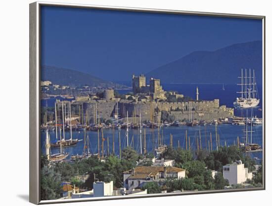 Castle of St. Peter and Yachts Moored in Harbour, Bodrum, Anatolia, Turkey Minor, Eurasia-Papadopoulos Sakis-Framed Photographic Print