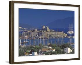 Castle of St. Peter and Yachts Moored in Harbour, Bodrum, Anatolia, Turkey Minor, Eurasia-Papadopoulos Sakis-Framed Photographic Print