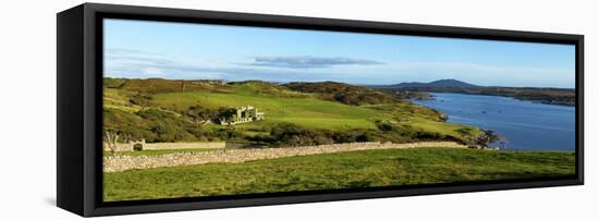 Castle on a Hill, Clifden Castle, Clifden, Connemara, County Galway, Republic of Ireland-null-Framed Stretched Canvas