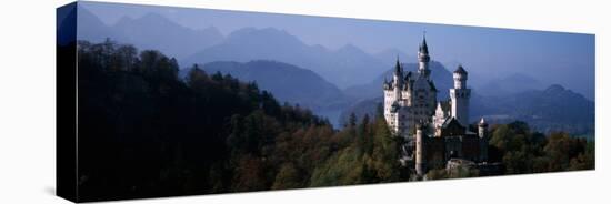 Castle on a Hill, Neuschwanstein Castle, Bavaria, Germany-null-Stretched Canvas