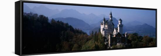 Castle on a Hill, Neuschwanstein Castle, Bavaria, Germany-null-Framed Stretched Canvas