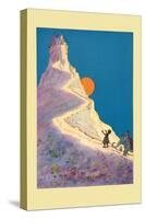 Castle on a Mountain-John R. Neill-Stretched Canvas