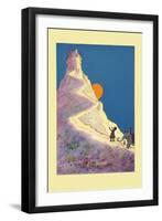 Castle on a Mountain-John R. Neill-Framed Art Print