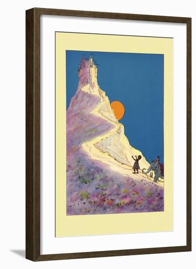 Castle on a Mountain-John R. Neill-Framed Art Print