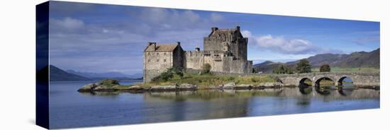 Castle on an Island, Eilean Donan, Loch Duich, Dornie, Highlands Region, Scotland-null-Stretched Canvas