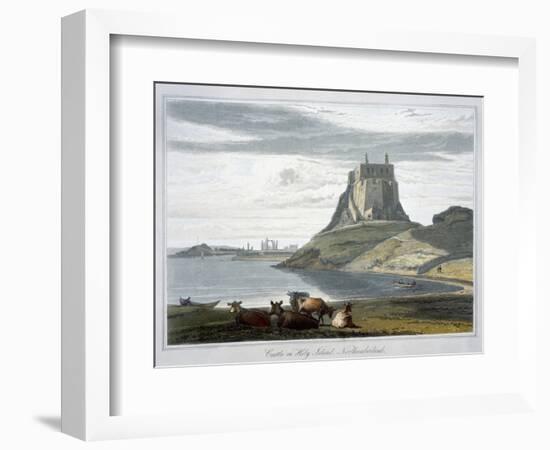 'Castle on Holy Island, Northumberland', 1822-William Daniell-Framed Giclee Print