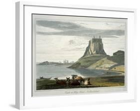 Castle on Holy Island, Northumberland, c.1822-Thomas & William Daniell-Framed Giclee Print