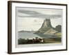 Castle on Holy Island, Northumberland, c.1822-Thomas & William Daniell-Framed Giclee Print