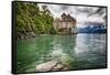 Castle On Lake Geneva-George Oze-Framed Stretched Canvas