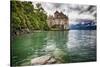 Castle On Lake Geneva-George Oze-Stretched Canvas