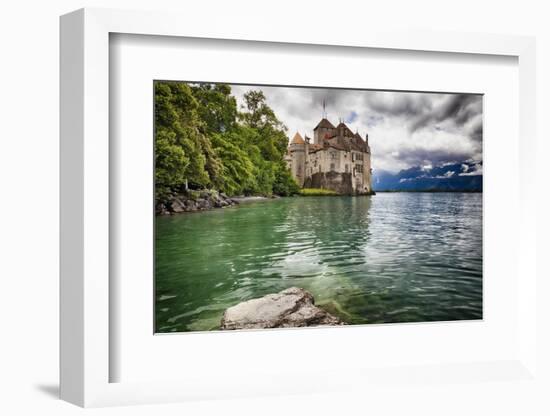 Castle On Lake Geneva-George Oze-Framed Photographic Print