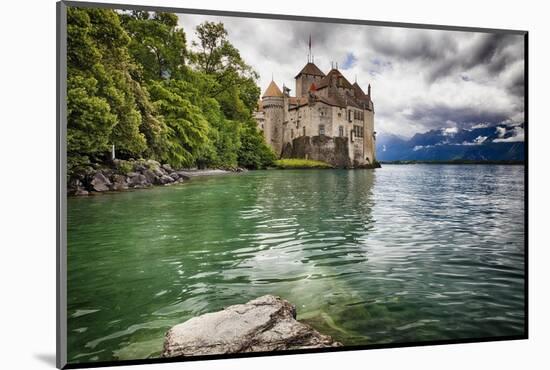 Castle On Lake Geneva-George Oze-Mounted Photographic Print