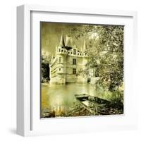 Castle On Water -Artwork In Painting Style-Maugli-l-Framed Art Print