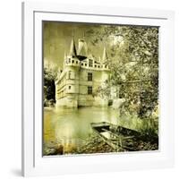 Castle On Water -Artwork In Painting Style-Maugli-l-Framed Art Print