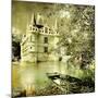 Castle On Water -Artwork In Painting Style-Maugli-l-Mounted Art Print