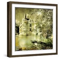 Castle On Water -Artwork In Painting Style-Maugli-l-Framed Art Print