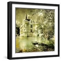 Castle On Water -Artwork In Painting Style-Maugli-l-Framed Art Print