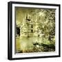 Castle On Water -Artwork In Painting Style-Maugli-l-Framed Art Print