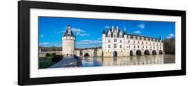 Castle over a river, Chateau De Chenonceau, Cher River, Chenonceaux, Indre-et-Loire, France-null-Framed Photographic Print