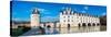 Castle over a river, Chateau De Chenonceau, Cher River, Chenonceaux, Indre-et-Loire, France-null-Stretched Canvas