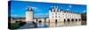 Castle over a river, Chateau De Chenonceau, Cher River, Chenonceaux, Indre-et-Loire, France-null-Stretched Canvas