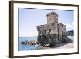 Castle Overlooking the Bay, Rapallo, Liguria, Italy, Europe-Peter Groenendijk-Framed Photographic Print