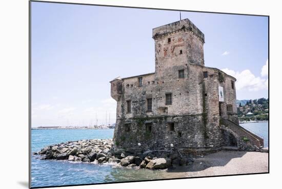Castle Overlooking the Bay, Rapallo, Liguria, Italy, Europe-Peter Groenendijk-Mounted Photographic Print