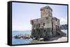 Castle Overlooking the Bay, Rapallo, Liguria, Italy, Europe-Peter Groenendijk-Framed Stretched Canvas
