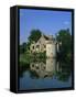 Castle Reflected in Lake, Scotney Castle, Near Lamberhurst, Kent, England, United Kingdom, Europe-Tomlinson Ruth-Framed Stretched Canvas