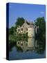 Castle Reflected in Lake, Scotney Castle, Near Lamberhurst, Kent, England, United Kingdom, Europe-Tomlinson Ruth-Stretched Canvas